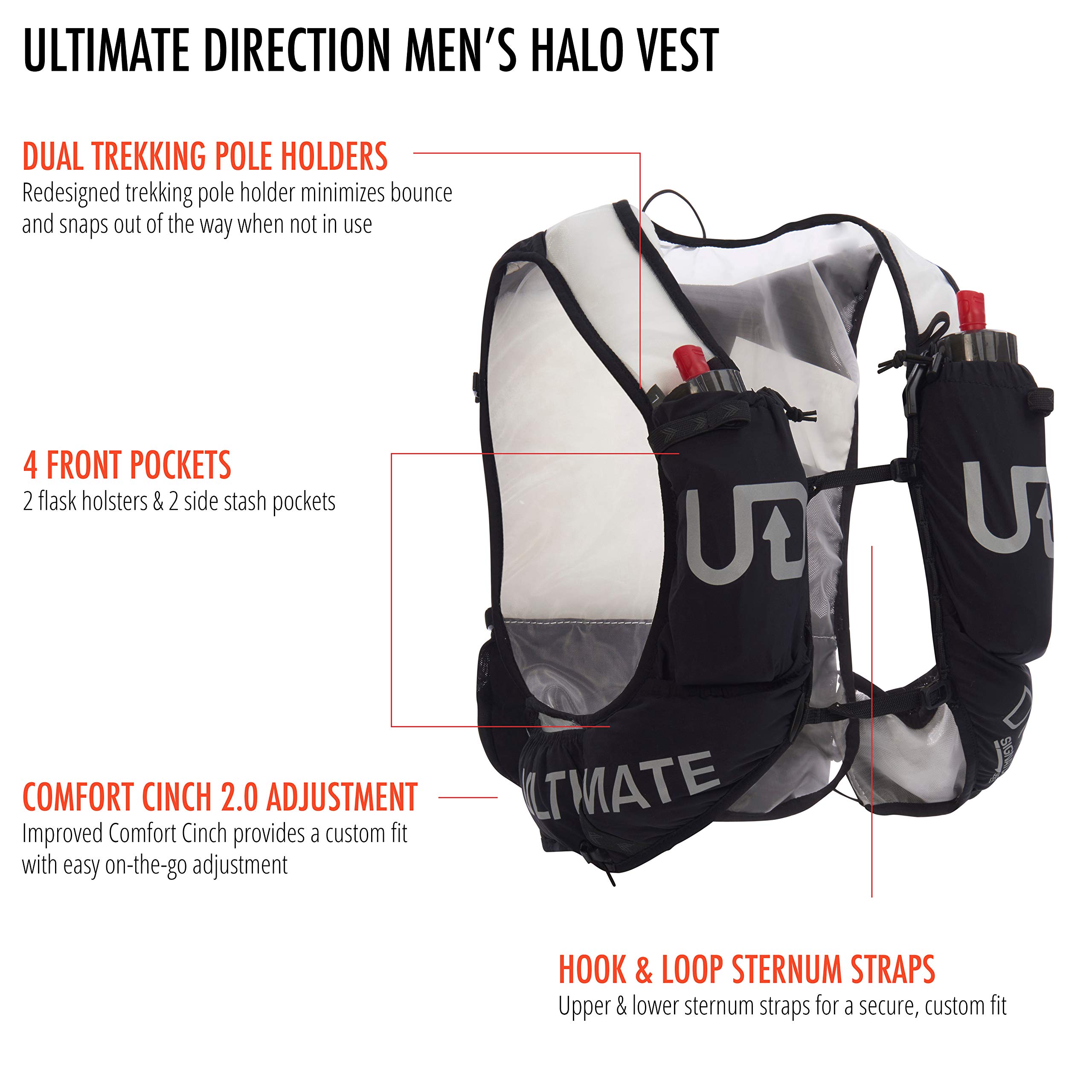 Ultimate Direction Men's Halo Vest/Black (SMALL) : Amazon.de